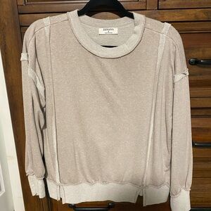 Zenana Outfitters Light Tan Knit Top
